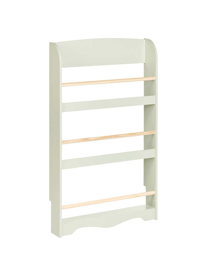 Beliani Bücherregal LILOET in Grün/Heller Holzfarbton - (W) 60 x (H) 100 x (L) 12 cm günstig kaufen onesize