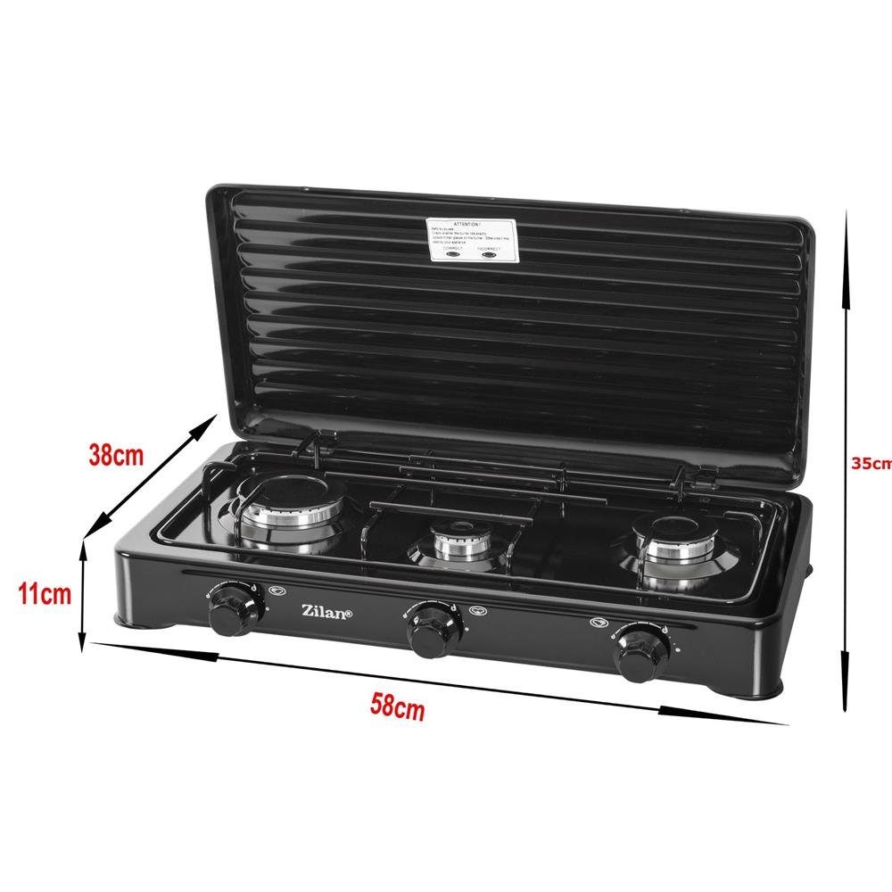 Zilan Gaskocher ZLN-0032, (Set), Nutzbar mit Butan / Propan - Gas oder LPG-Mischung (Flüssiggas)