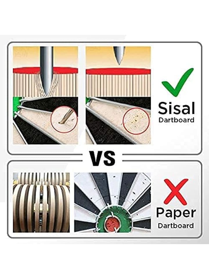 COFI 1453 Dartscheibe mit Pfeilen aus Sisal in Mehrfarbig günstig kaufen onesize