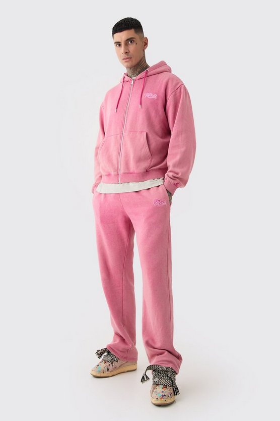 Tall Oversize Man Trainingsanzug mit Reißverschluss und Kapuze