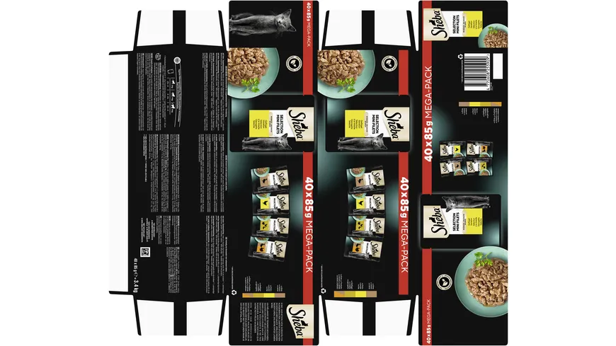 Sheba Katzennassfutter Selection in Sauce Geflügel Vorratspack 3.4 kg