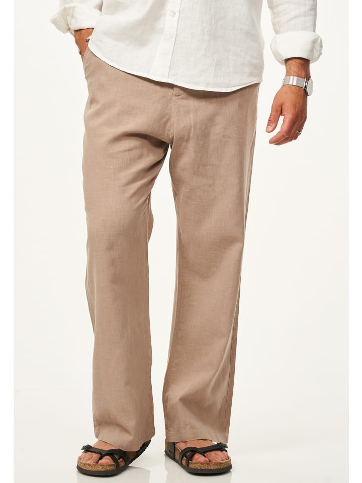 DAILY COTTON Leinenhose - für Herren aus 100% Leinen luftige Sommerhose in Beige günstig kaufen