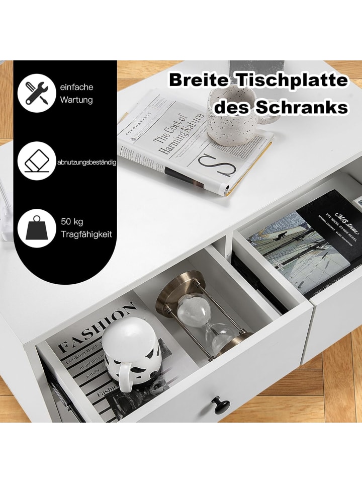 COSTWAY Kommode mit 4 Schubladen in Weiß günstig kaufen onesize