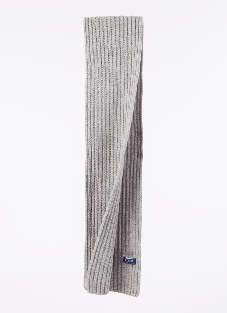 Ralph Lauren  Ribgebreide sjaal in wolblend 200 x 20 cm