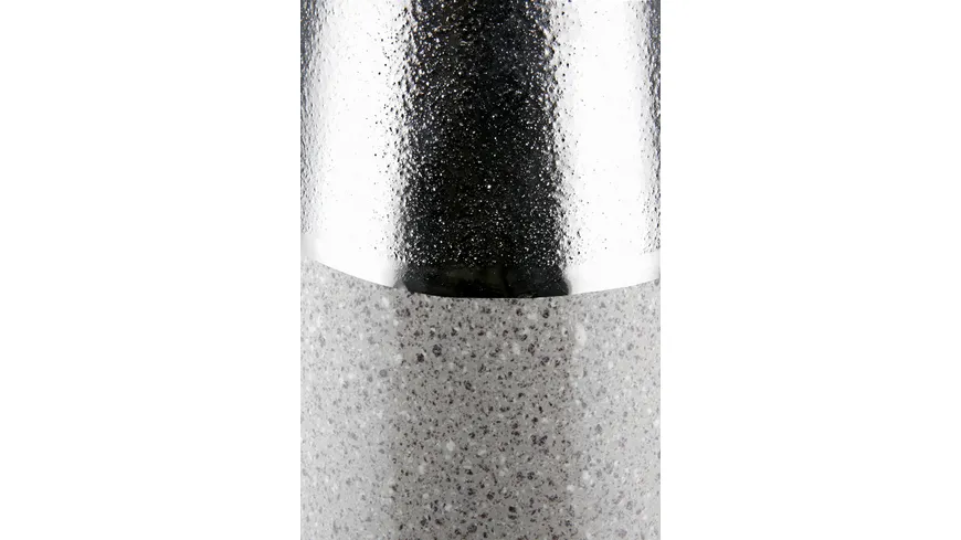 GILDE Keramik Vase Marmo H=19,5cm silber, grau