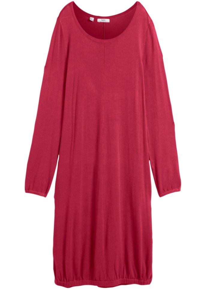 Feinstrickkleid in O-Silhouette, knieumspielend