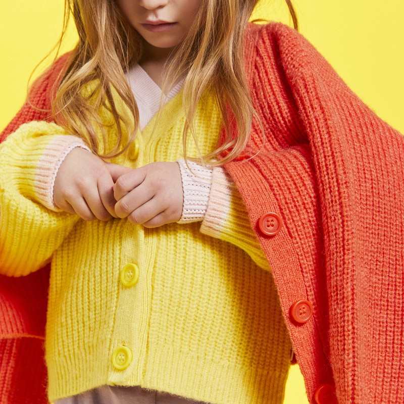 Cardigan fille mousseux orange Catimini
