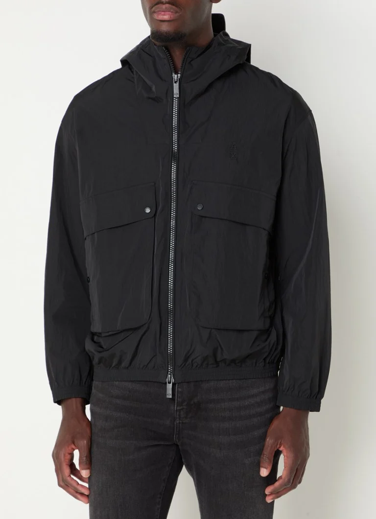 Giacca a vento con cappuccio Armani Exchange