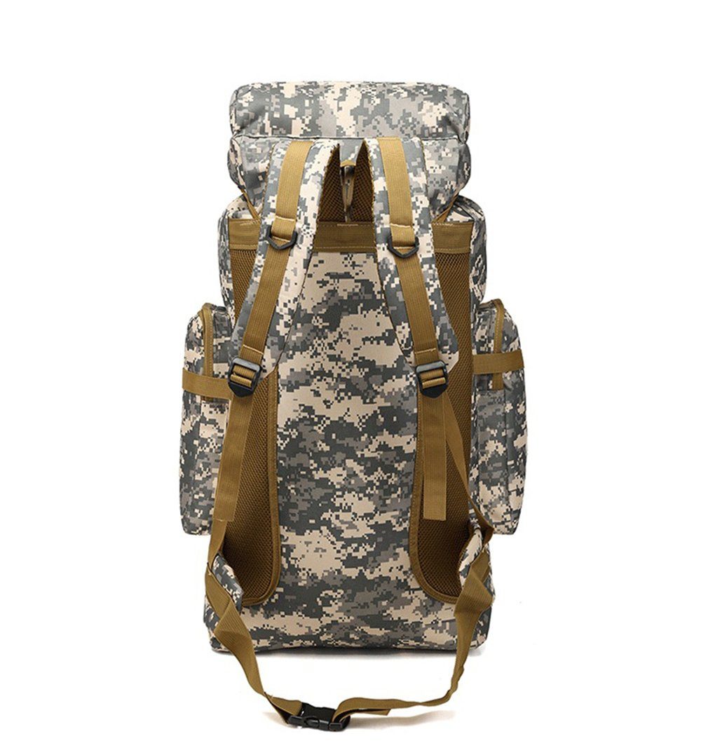 SCOBAG Wanderrucksack Wanderrucksack Camouflage (1-tlg, Männer und Frauen im Freien Sport), 80L Großes Fassungsvermögen-Wasserdicht