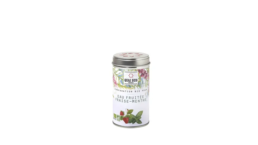 Quai Sud Bio Wassergewürz Erdbeer / Minze in Dose 34 g
