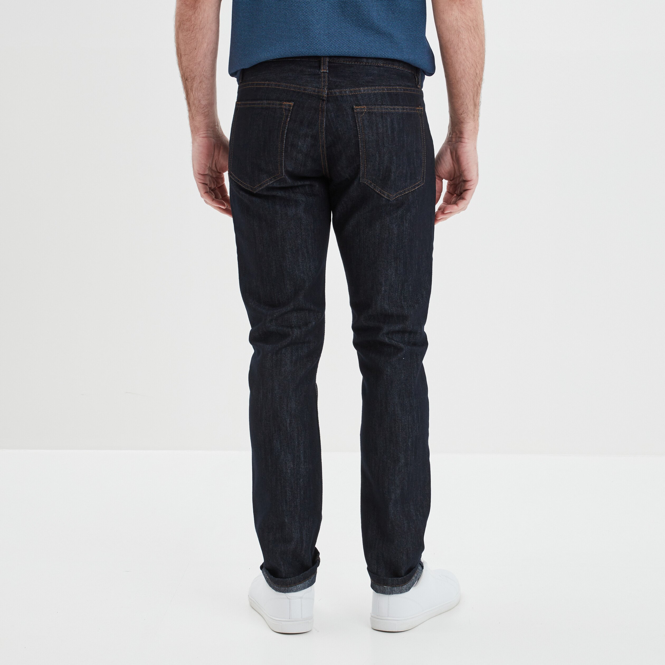 Jeans straight coupe droite denim brut homme | La Halle