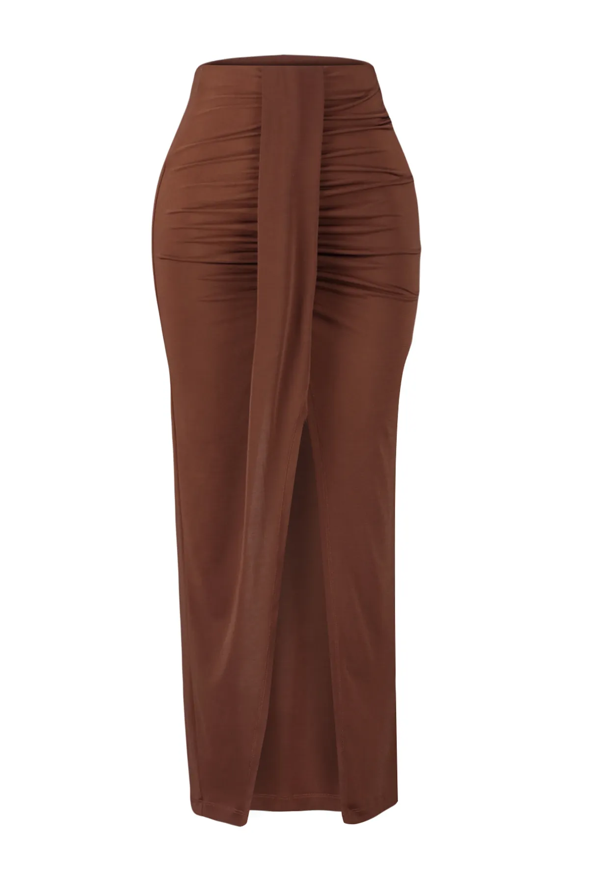 Trendyol Collection  Brauner gewebter Maxirock TBESS23ET00021