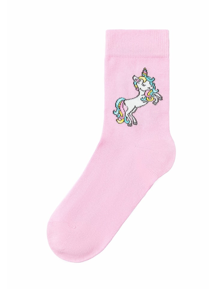 H.I.S Basicsocken in 1x ecru, 1x rosa, 1x lila, 1x hellgrau-meliert günstig kaufen