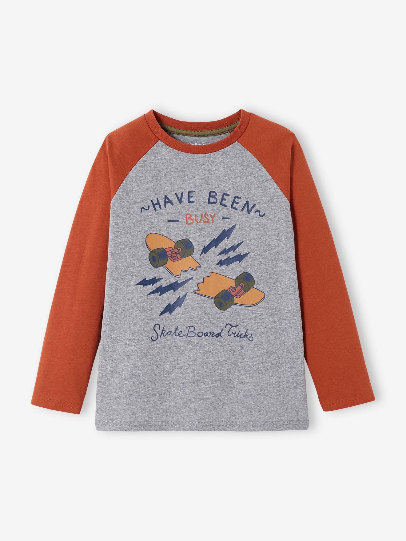 Vertbaudet Jungen Shirt, Raglanärmel Oeko-Tex - hellbraun