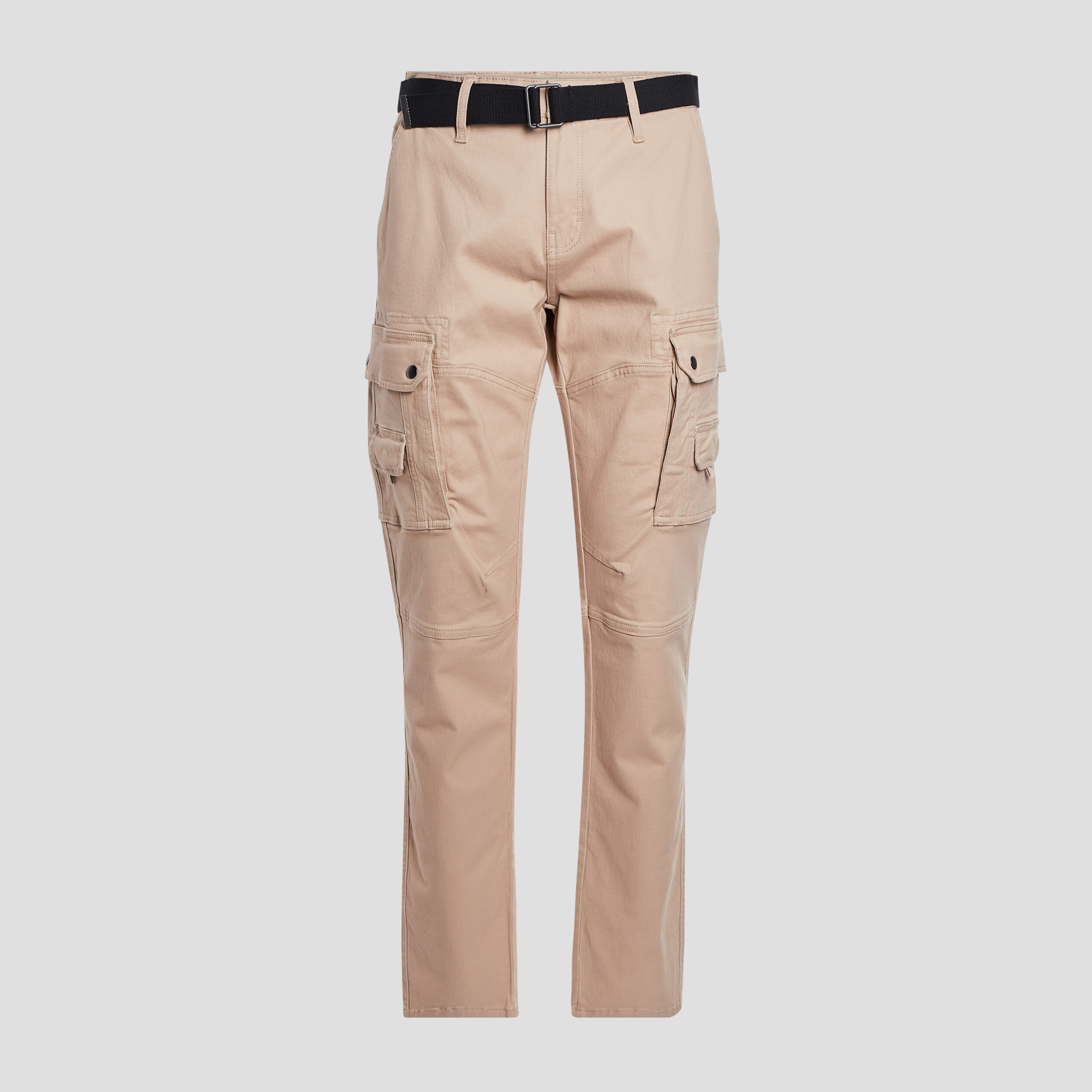 Pantalon cargo regular ceinturé sable homme | La Halle