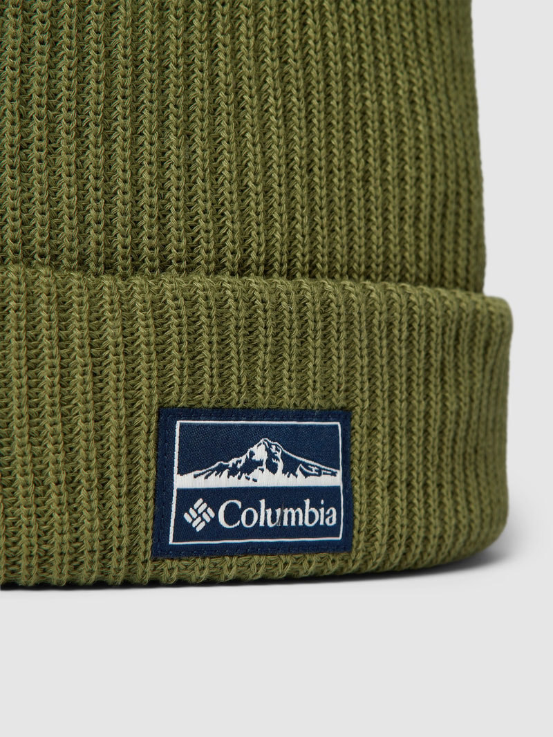 Beanie mit Label-Patch Modell 'LOST LAGER II' in olivgrün