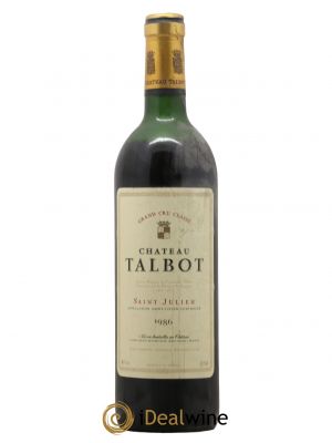 Château Talbot 4ème Grand Cru Classé  1986 - Lot de 1 Bouteille