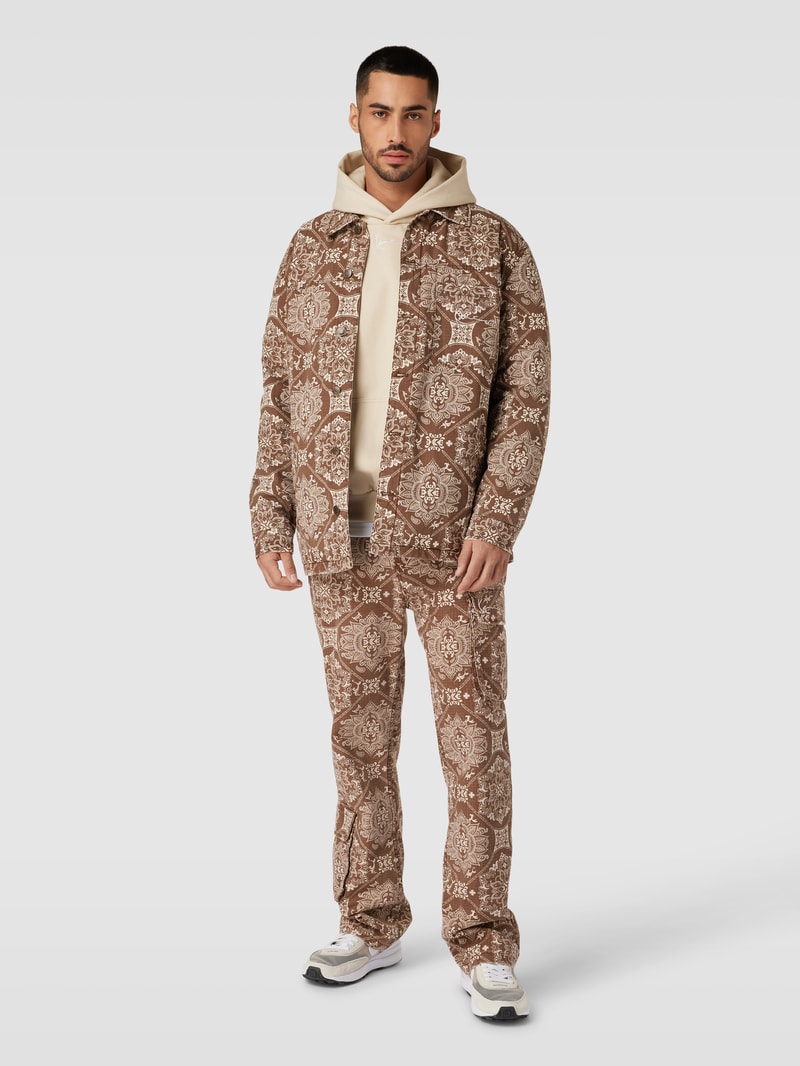 Hoodie mit Känguru-Tasche Modell 'Signature' in beige