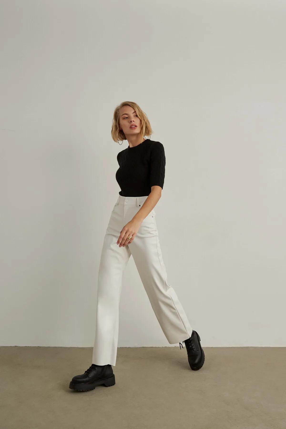 VATKALI  Lederhose Weiß