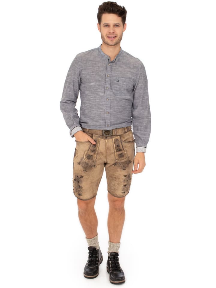 MADDOX Stehkragenhemd H-106 in blau günstig kaufen