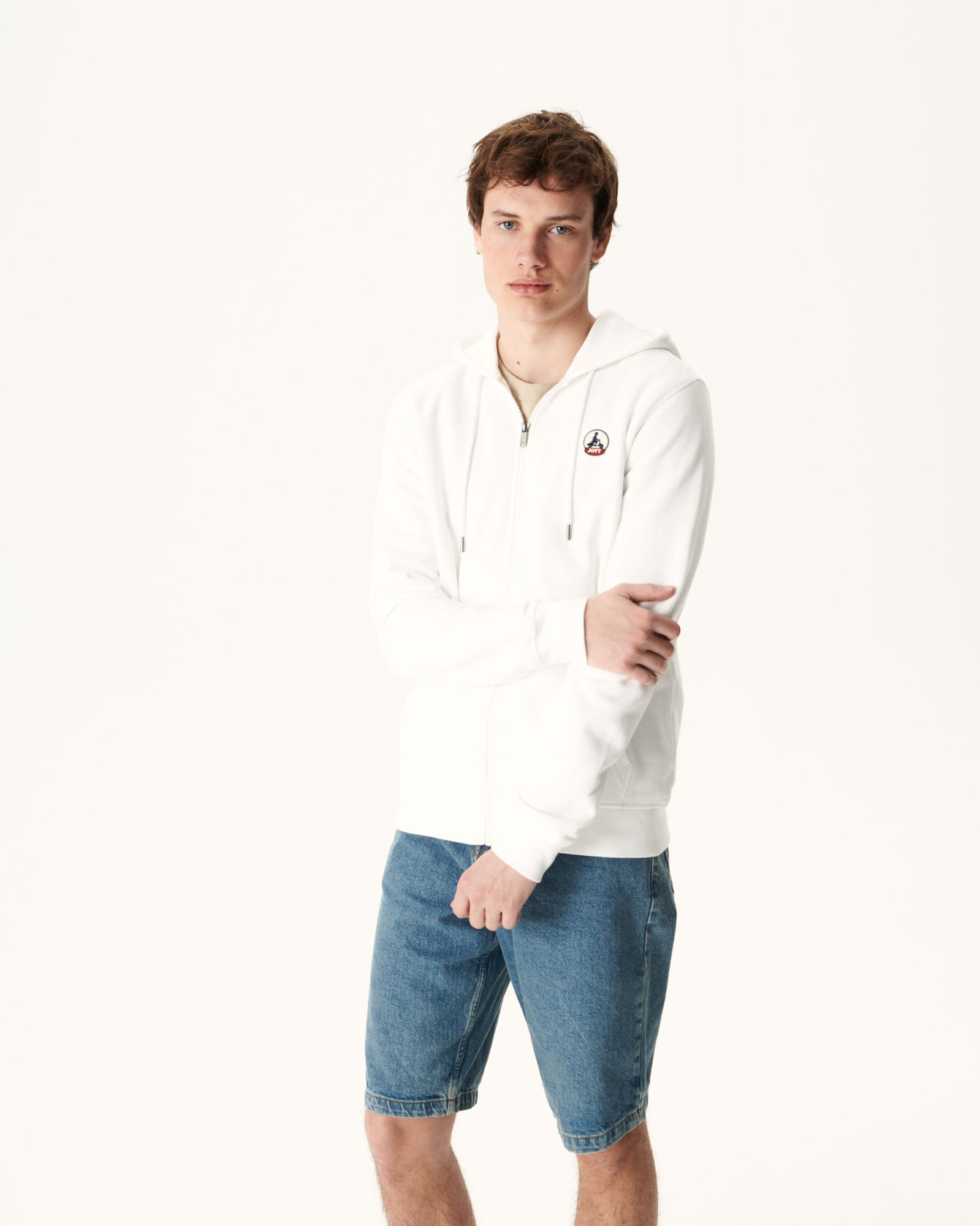 Sweat à capuche homme en coton biologique Blanc Mexico