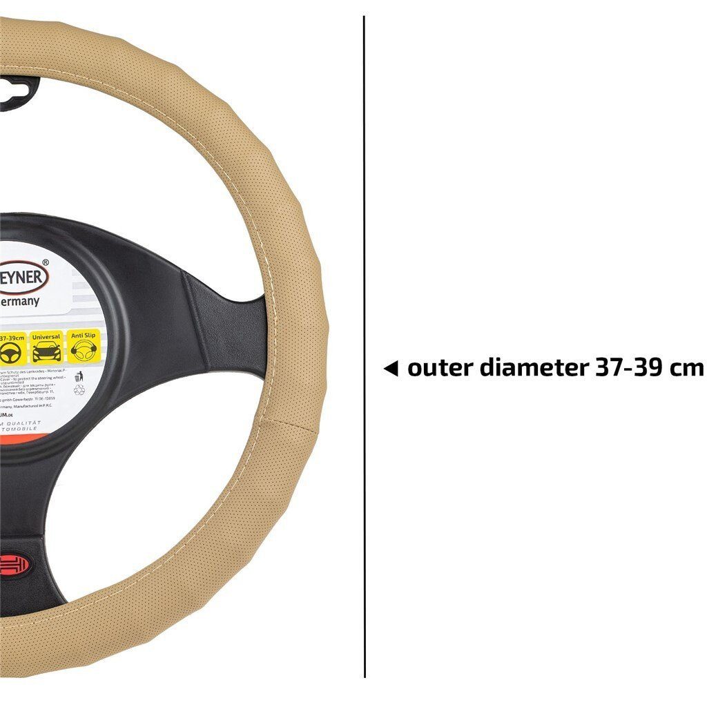 HEYNER Lenkradbezug Premium Lenkradhülle beige