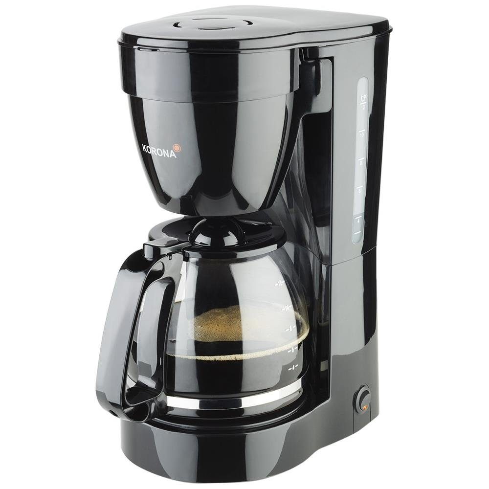 KORONA Filterkaffeemaschine 10115, 1.5l Kaffeekanne, Permanentfilter 1x4, mit Glaskanne, Papierfilter 1x4, Kaffeeautomat, Kaffeemaschine