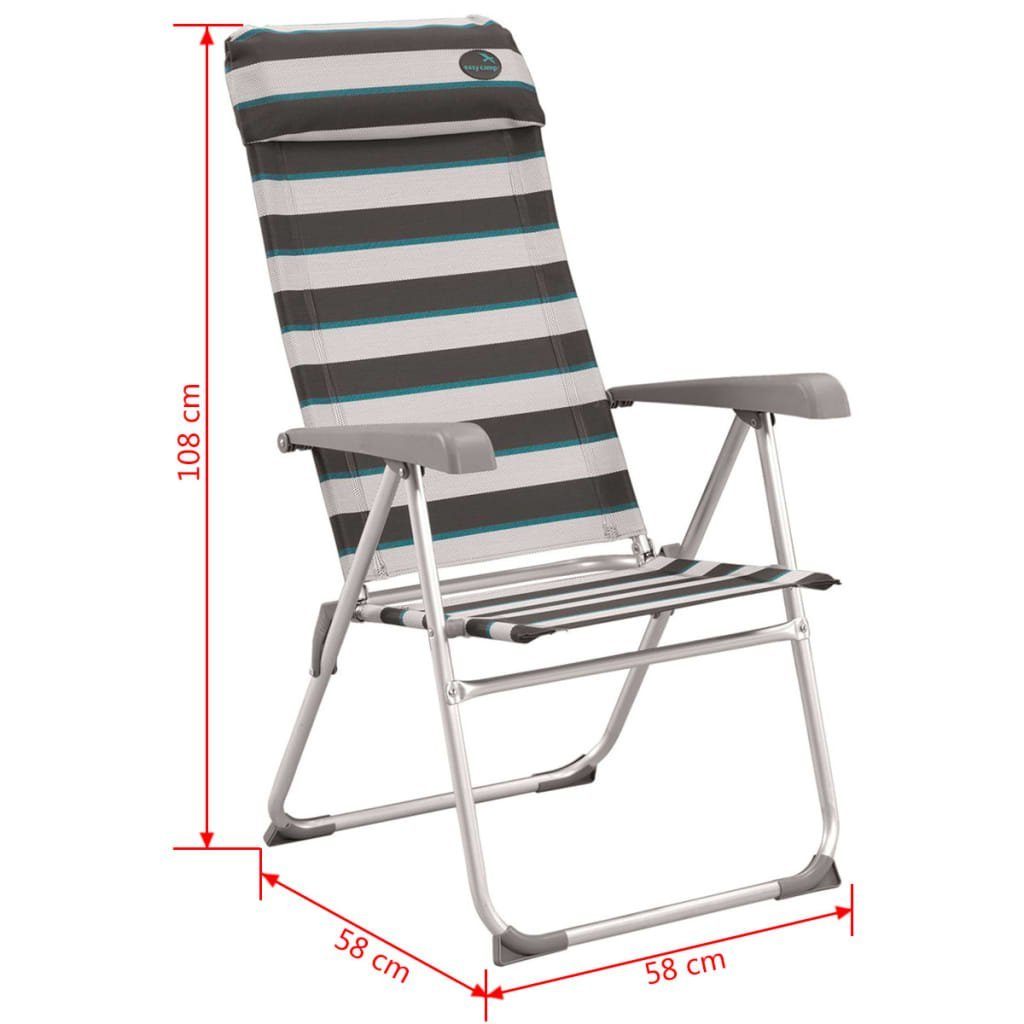 easy camp Klappstuhl Klappstuhl Capella Grau 58 x 58 x 108 cm 420023