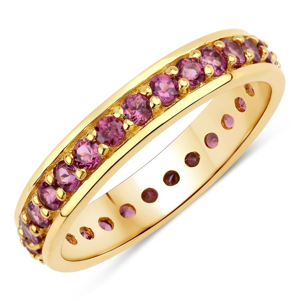 Rafaela Donata Bague Argent sterling Rhodolite en Or jaune Bague