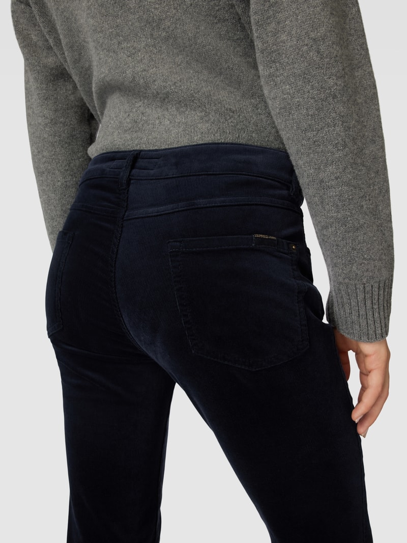 Cordhose im 5-Pocket-Design Modell 'CORA' in marineblau