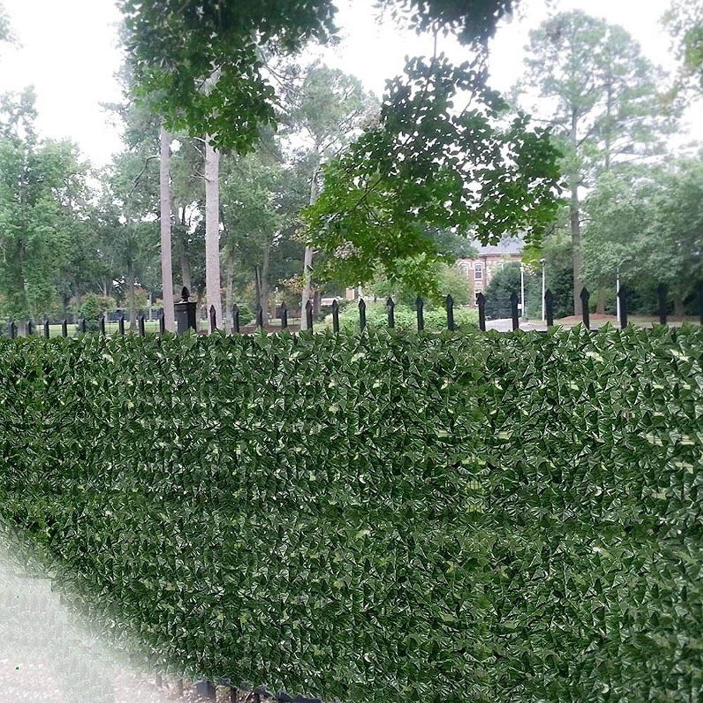 BlingBin Balkonsichtschutz Sichtschutzhecke Windschutz Efeu Sichtschutz Blätterzaun 1x3M LxH: 300x100 cm, für Balkon und Terrasse