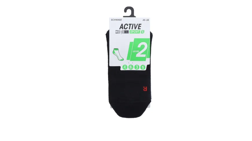 MOVE UP Sport Unisex Sportsocken Sneaker Socken Runner schwarz