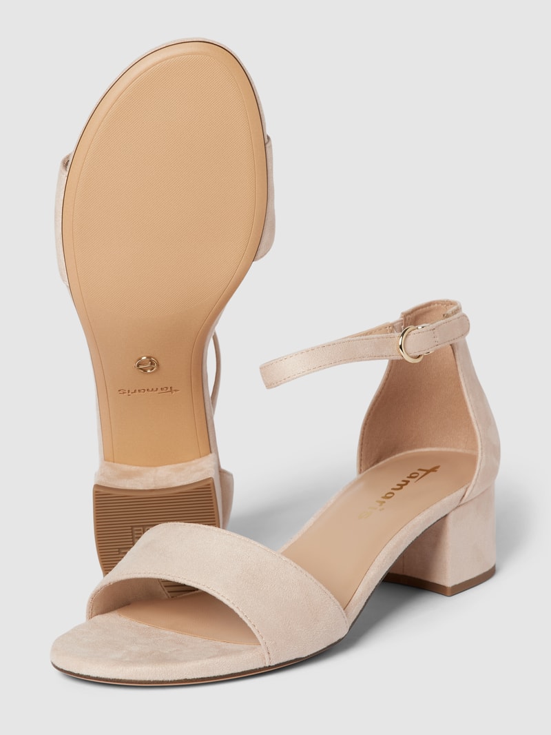 Sandalette in Wildleder-Optik in hellrosa