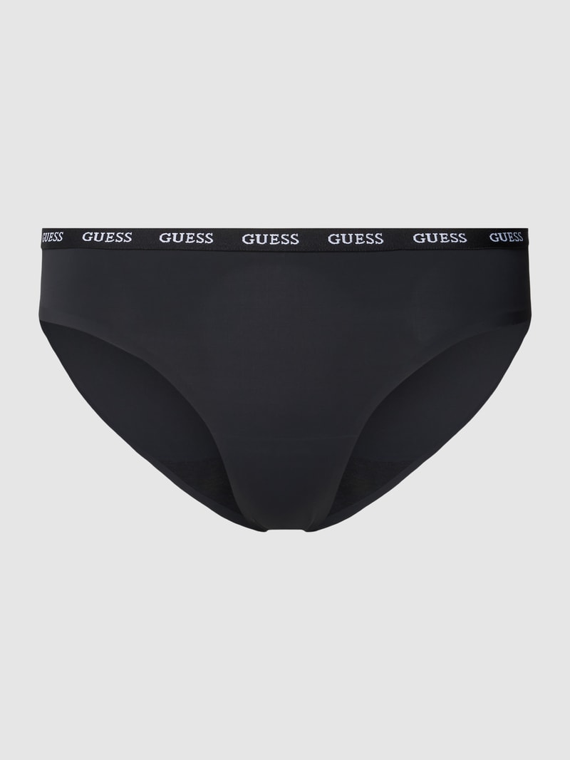 Slip mit elastischem Logo-Bund Modell 'DARCEY BRIEF' in schwarz