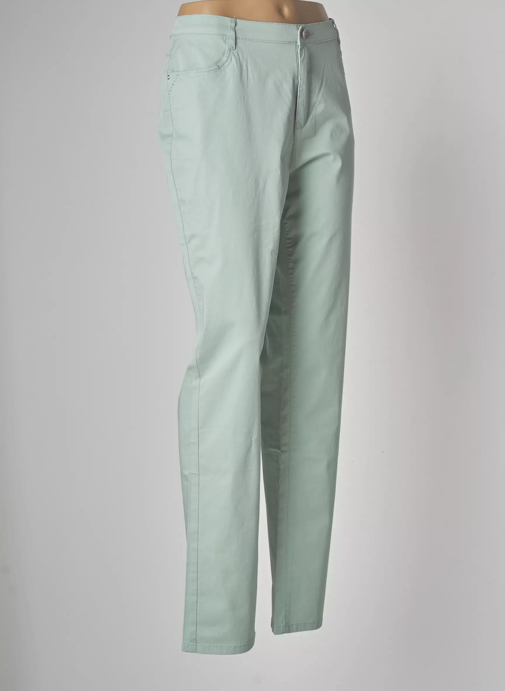 I Quing Pantalons Droits Femme couleur vert