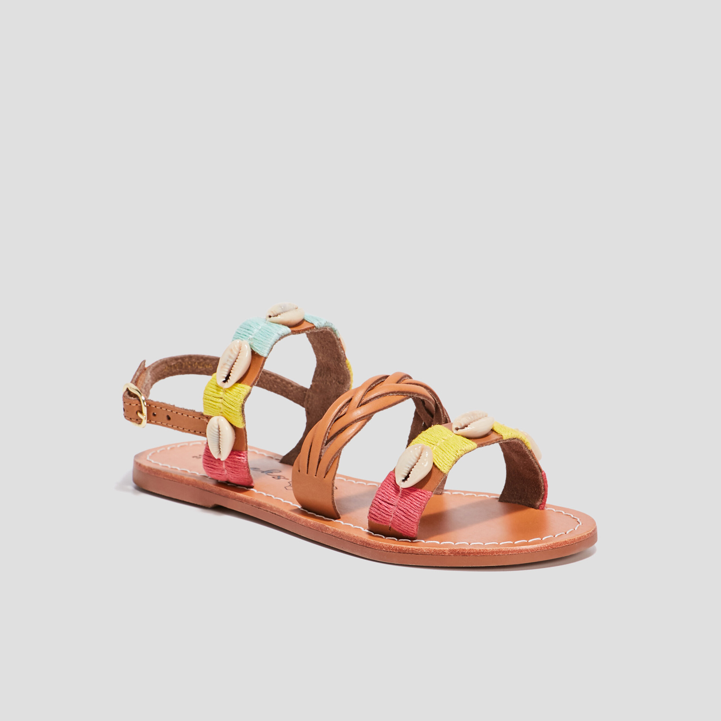Sandales détails coquillage Creeks camel fille | La Halle