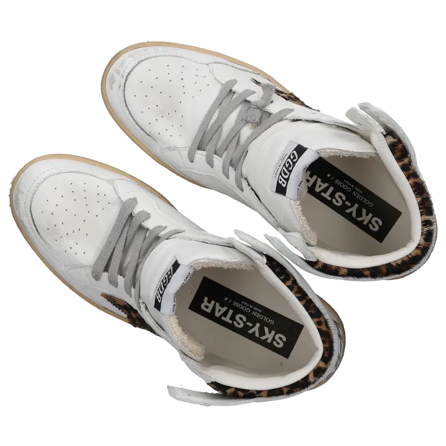 Golden Goose - Sneaker high SKY STAR Kalbsleder - weiß