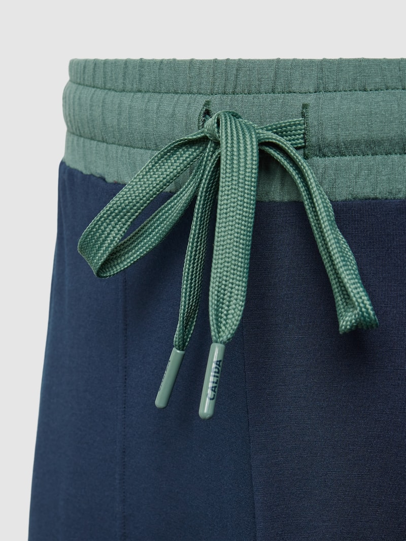 Pyjama-Shorts mit elastischem Bund Modell 'DEEPSLEEPWEAR' in dunkelblau