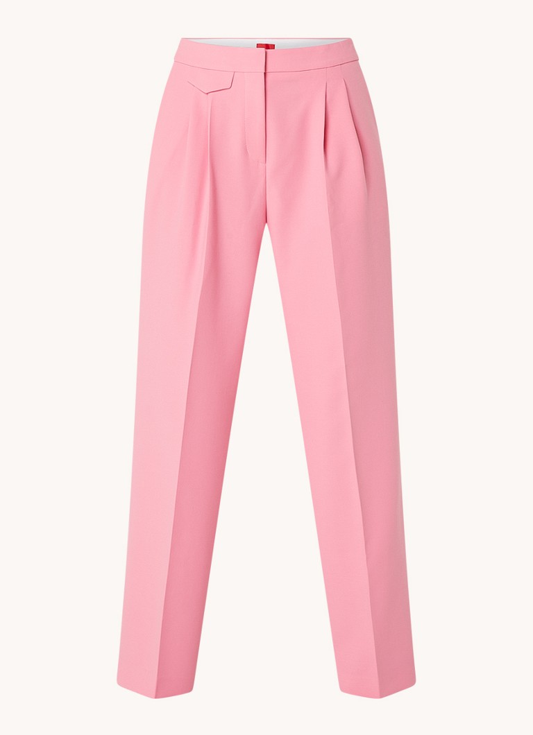 HUGO BOSS Helepher high waist loose fit trousers with pleat detail