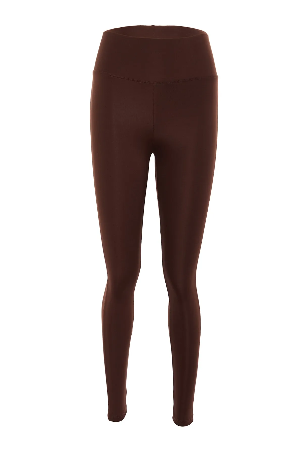 Trendyol Collection  Dunkelbraune gestrickte Sport-Leggings mit breiter Taille und extra Erholung in voller Länge TWOAW21TA0029