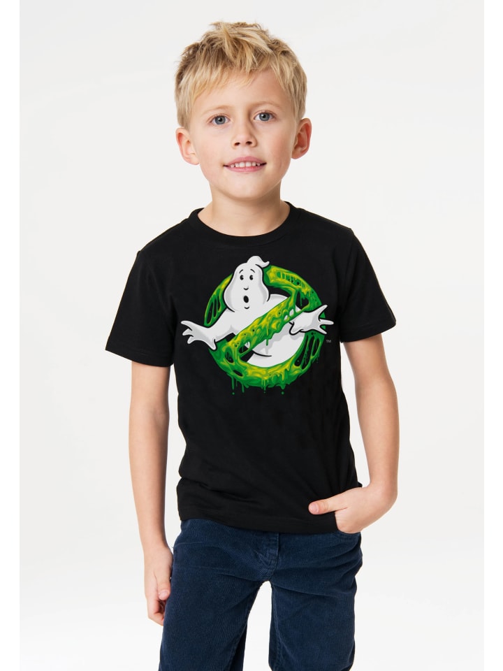 Logoshirt T-Shirt Ghostbusters – Slime Logo in schwarz günstig kaufen
