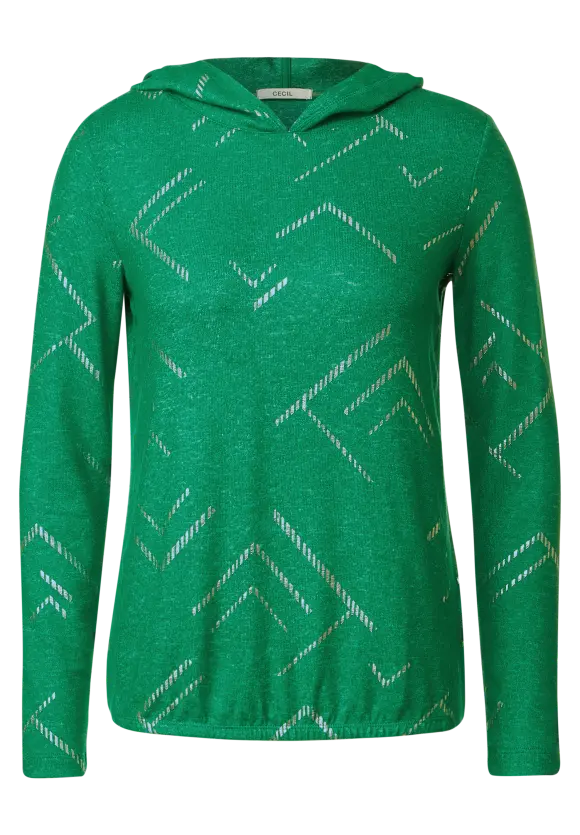 CECIL Hoodie Shirt mit Folienprint