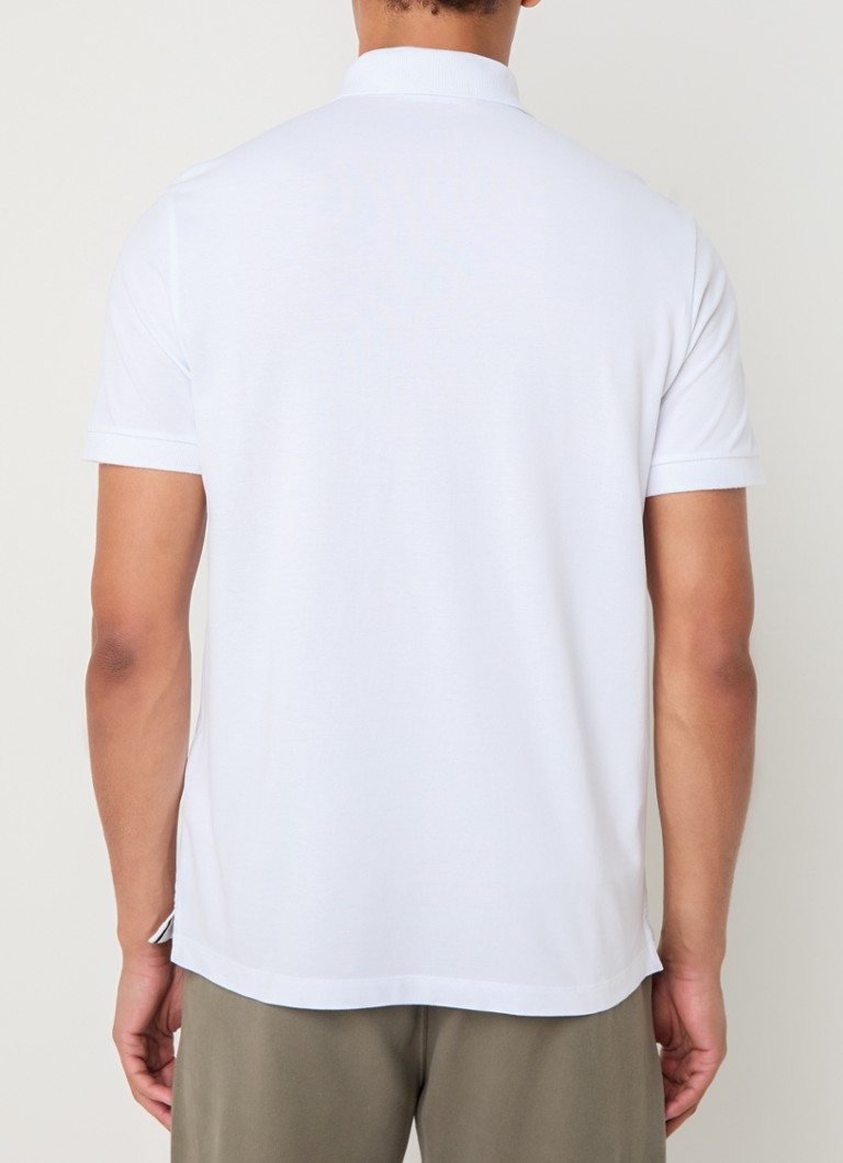 Tricou polo Stone Island 2SC17 cu croială clasică, confecționat din bumbac matlasat și logo.
