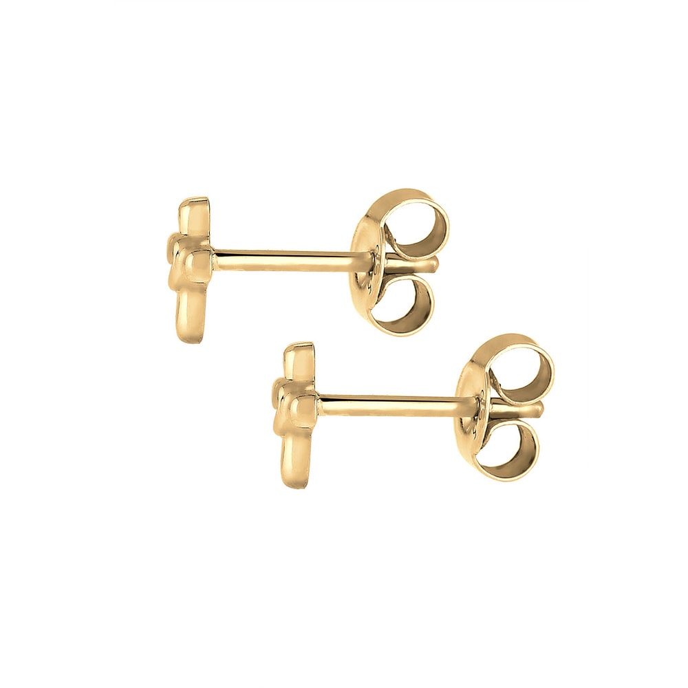 Elli Elli Boucles d'Oreilles Kinder Kreuz Herz Religion 925 Sterling Silber Boucles d'oreilles
