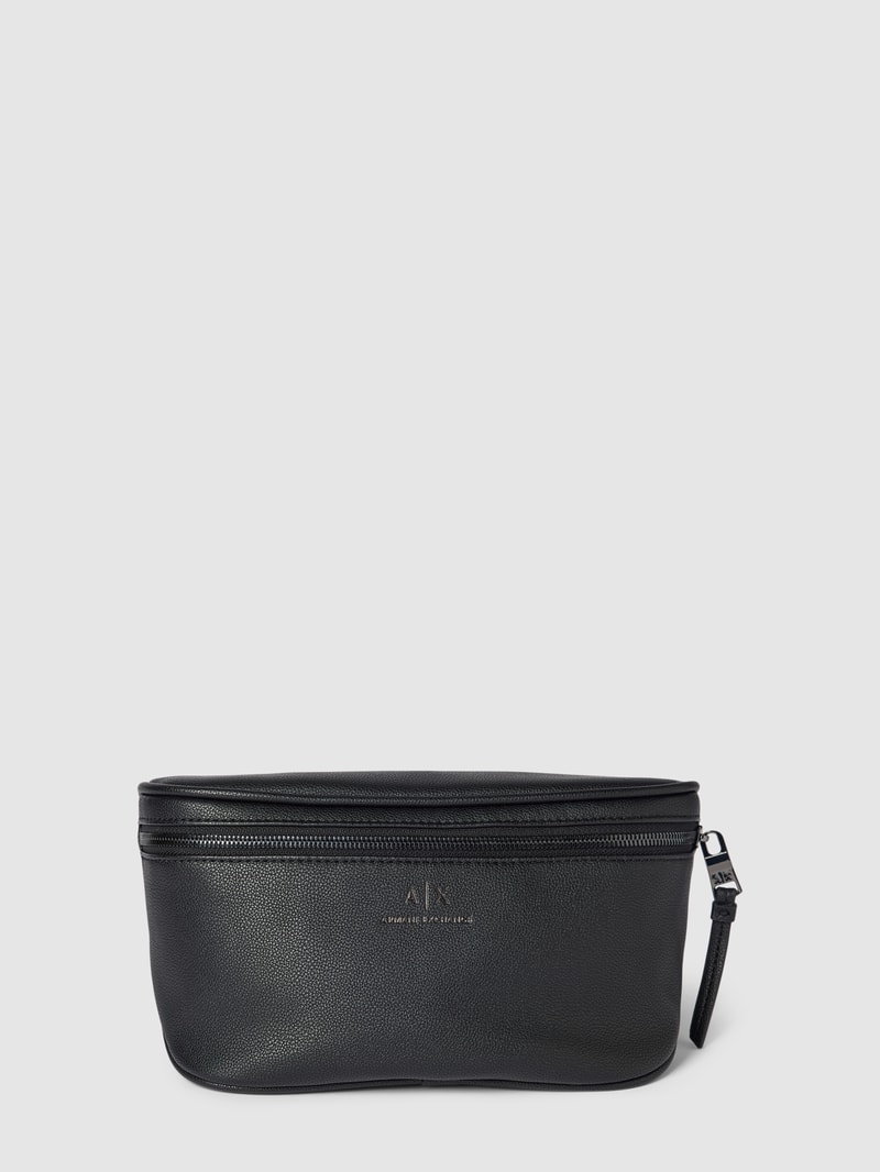 Bauchtasche mit Label-Detail in schwarz