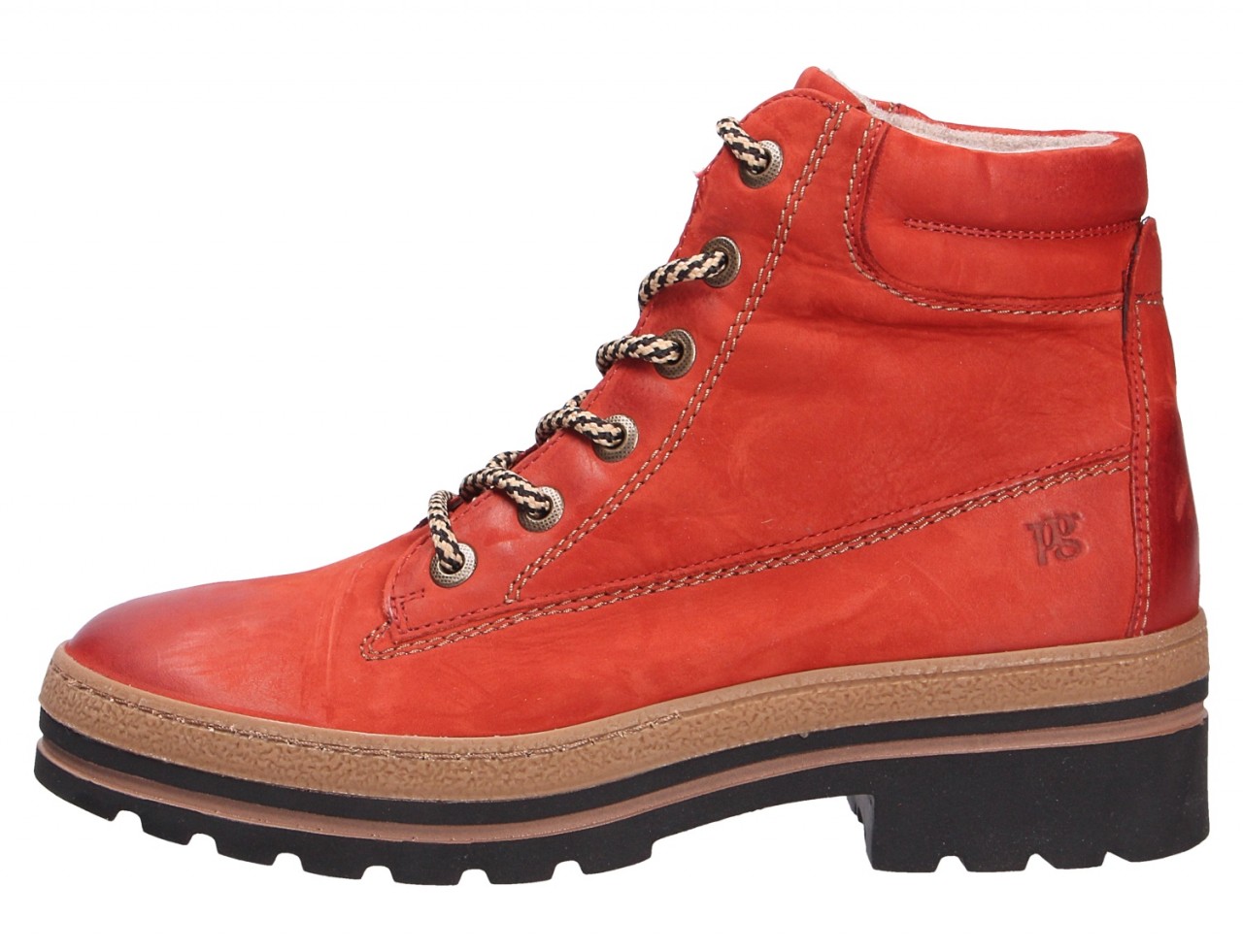 PAUL GREEN Schnür-Stiefeletten rot