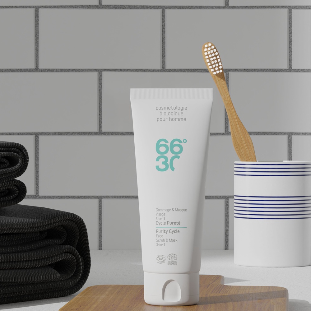 66°30 Gommage et masque visage 3-en-1 Gommage et masque