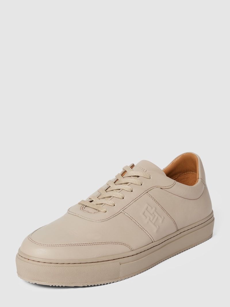 Sneaker mit Label-Detail Modell 'PREMIUM' in taupe