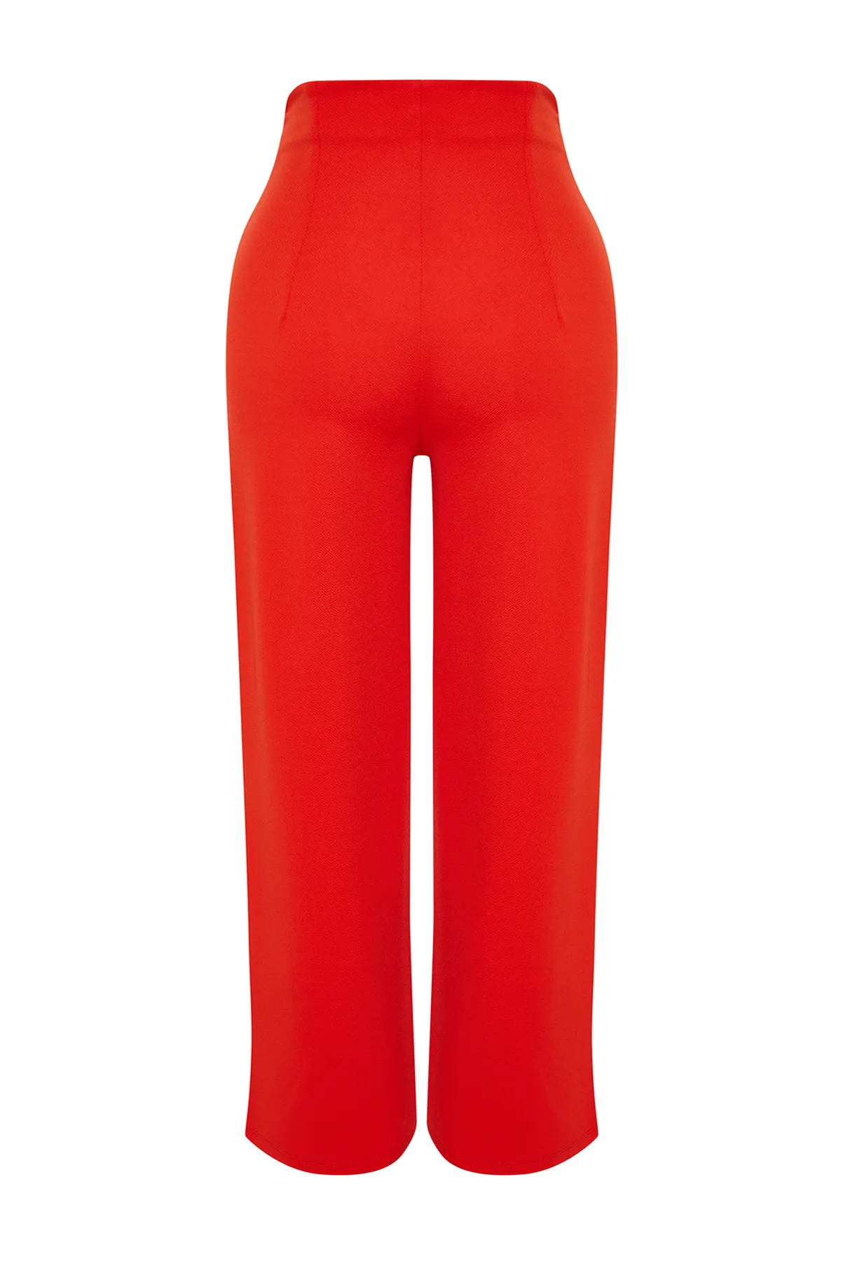 Trendyol Collection  Rote, dehnbare Culotte-Hose mit hoher Taille - TWOSS24PL00036