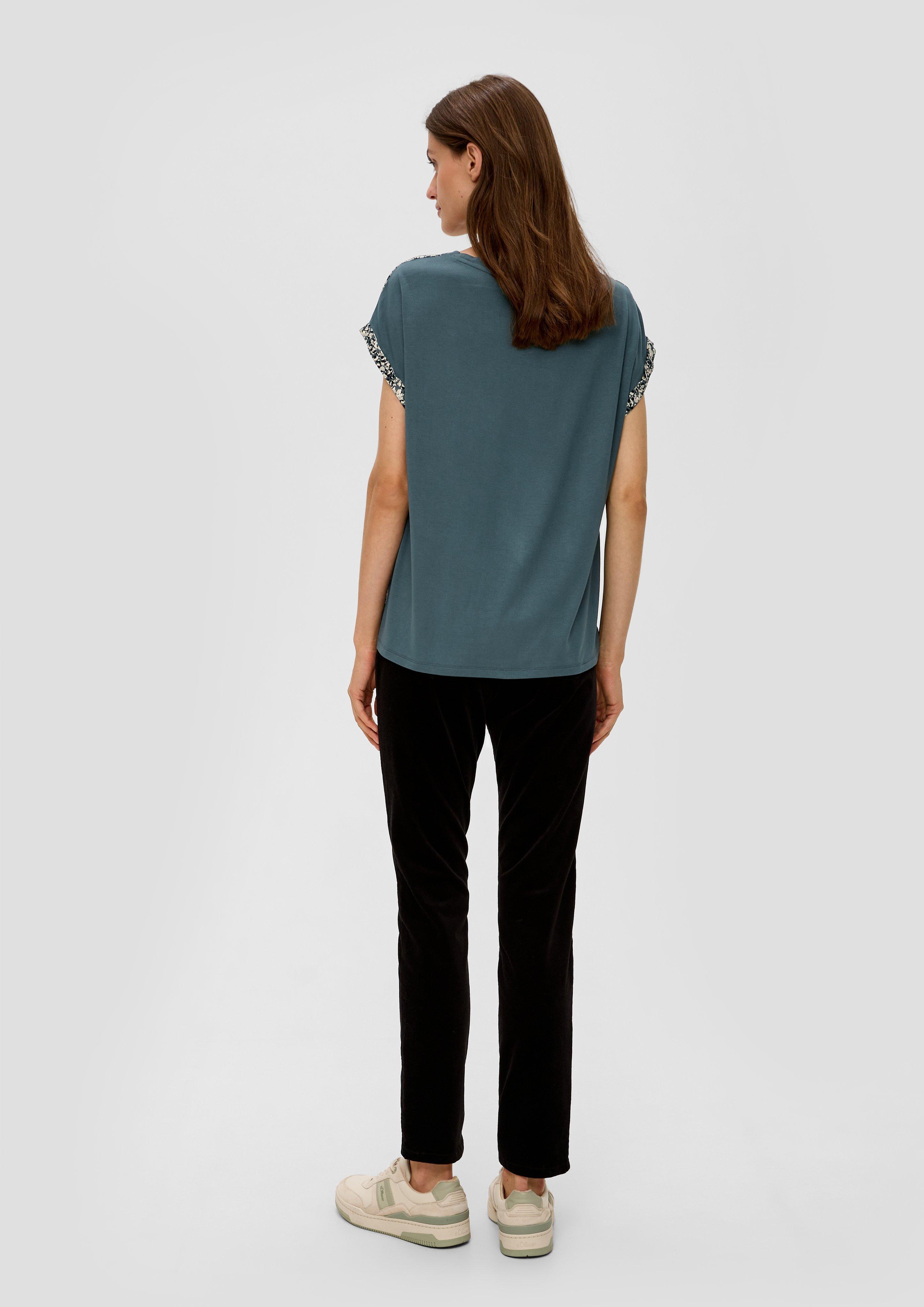 Streifenshirt aus Materialmix  2137236-79A6